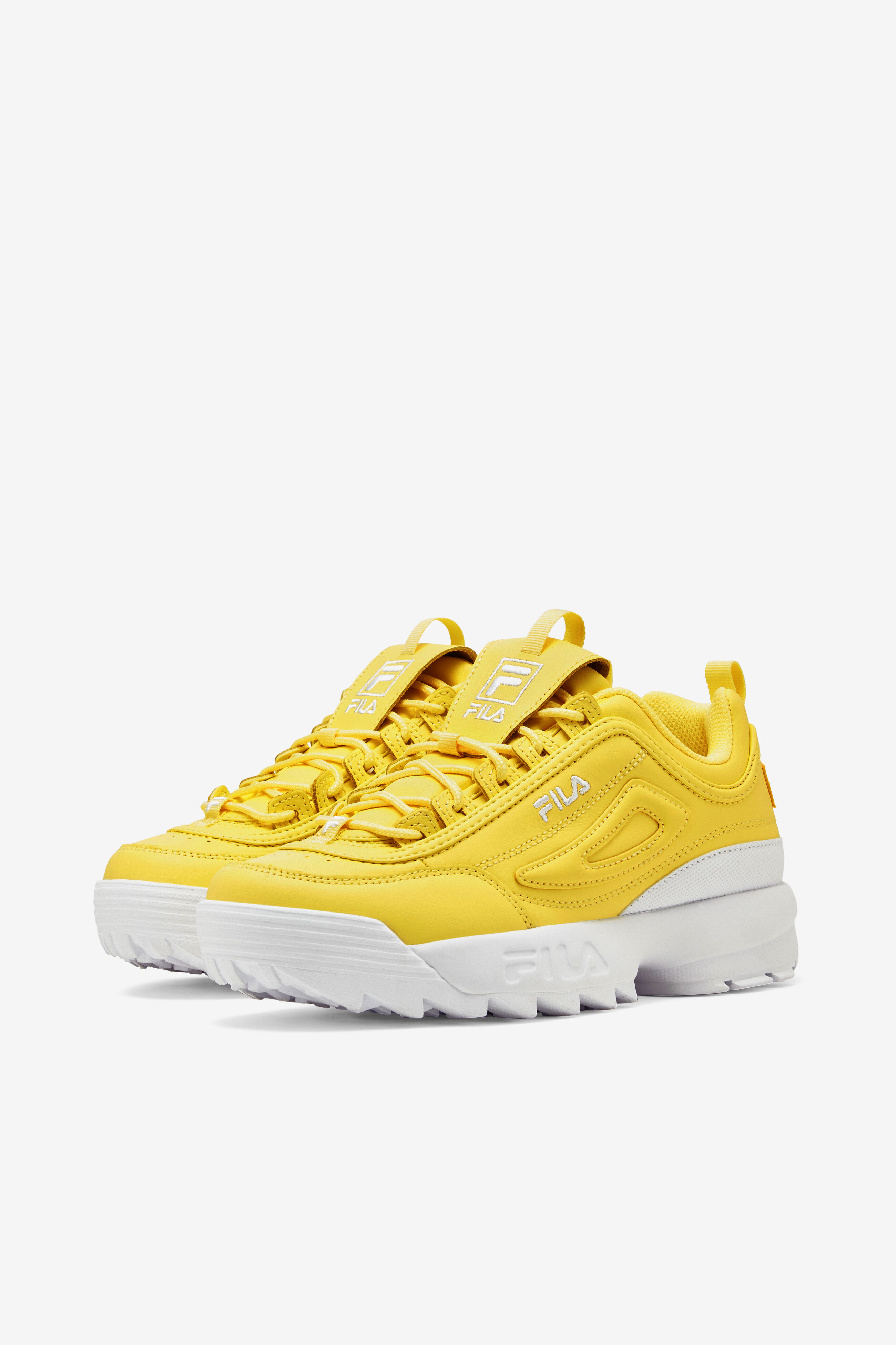 Pink and yellow fila hotsell
