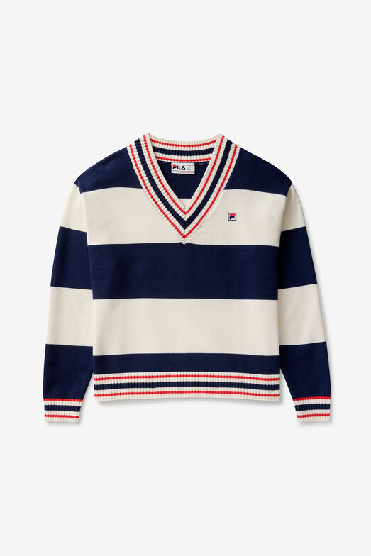VARSITY V- NECK SWEATER