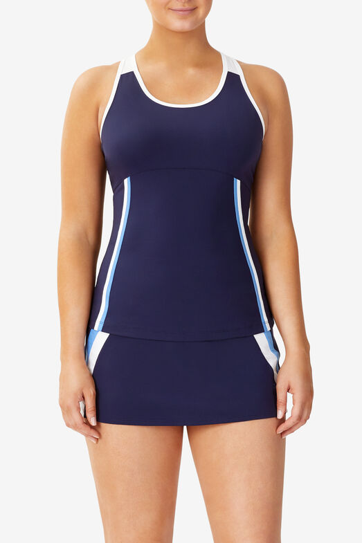 110 YEAR RACERBACK TANK/NAVY/WHT/MARN/Large
