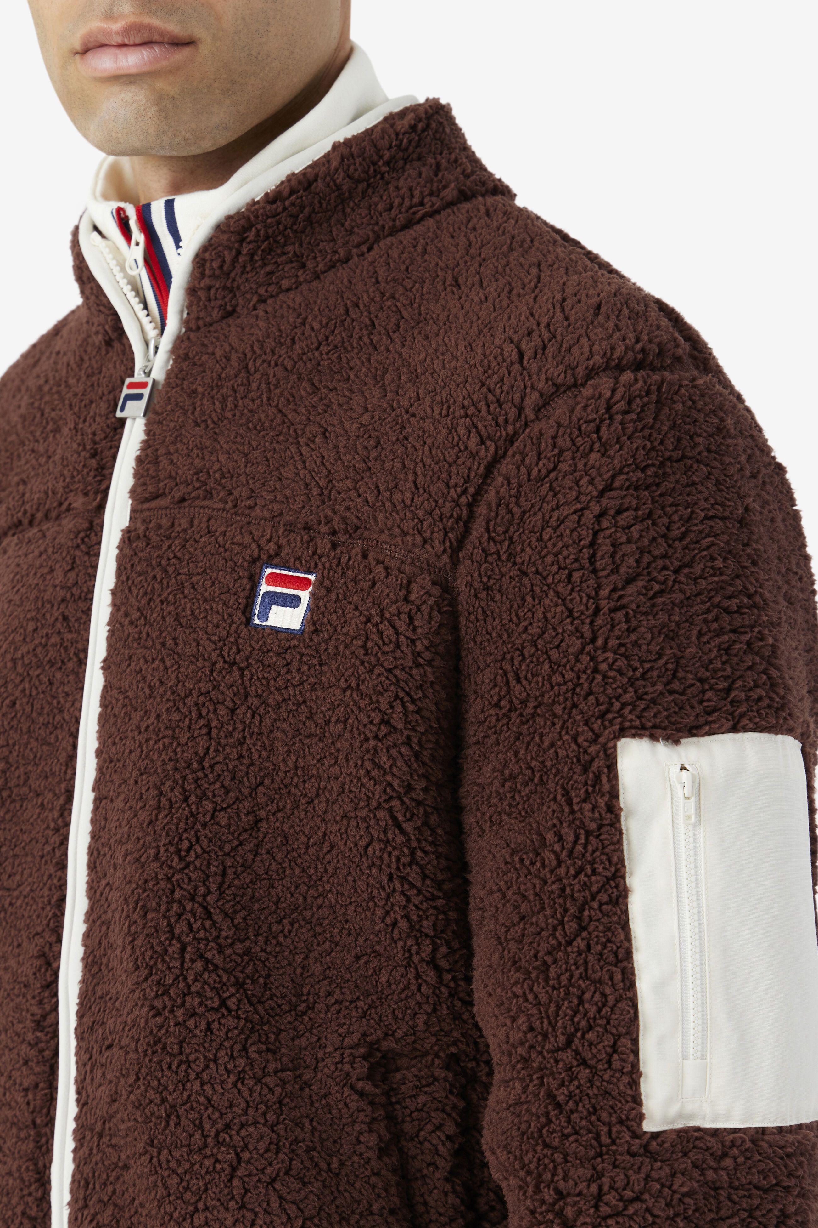 Fila uo exclusive chavis colorblock sherpa jacket shop