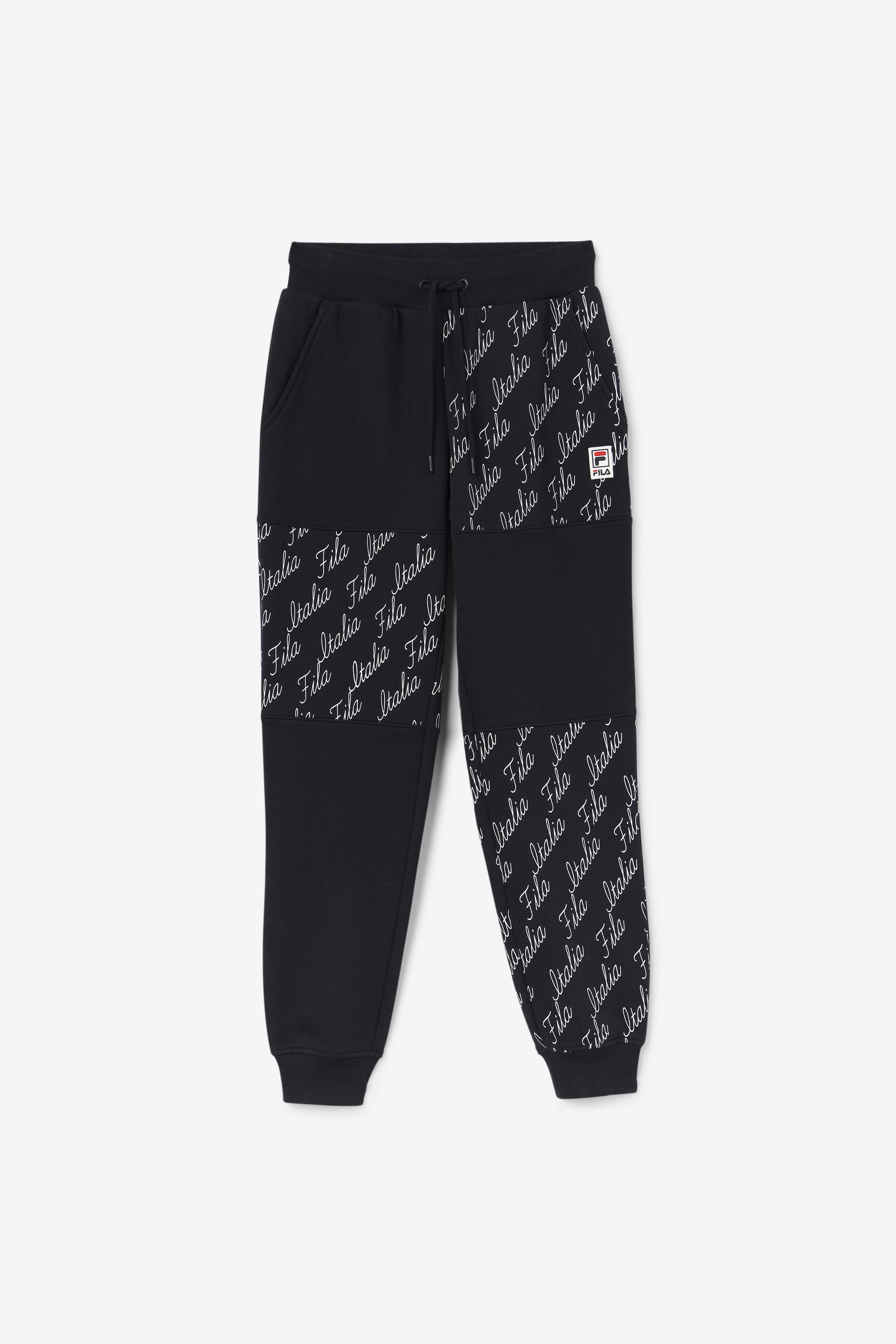 Gianna Black Embossed Joggers Fila