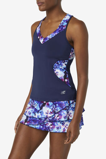 PICKLEBALL HALTER TANK/NAVY/NVYP/Small