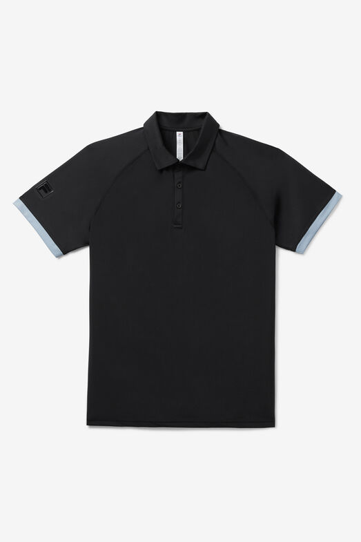 SHORT SLEEVE POLO/BLK/CBLU/Medium
