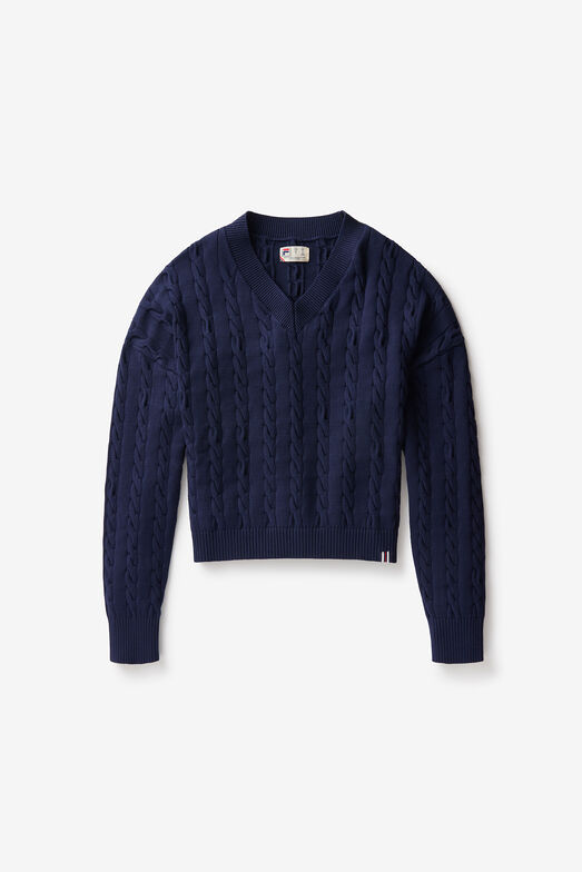 BASELINE CHNKY V-NECK SWEATER