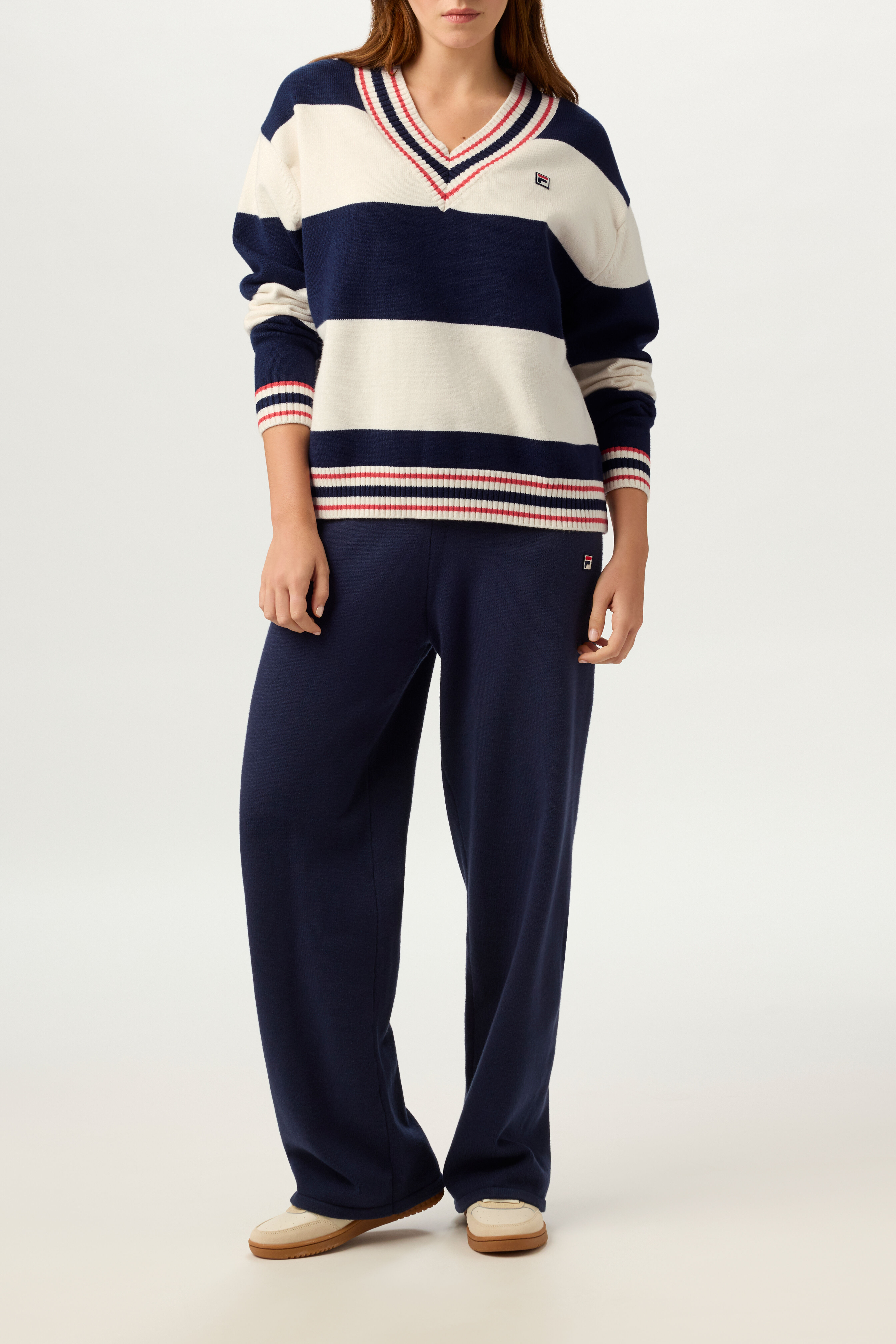 Women s Varsity V Neck Sweater Fila