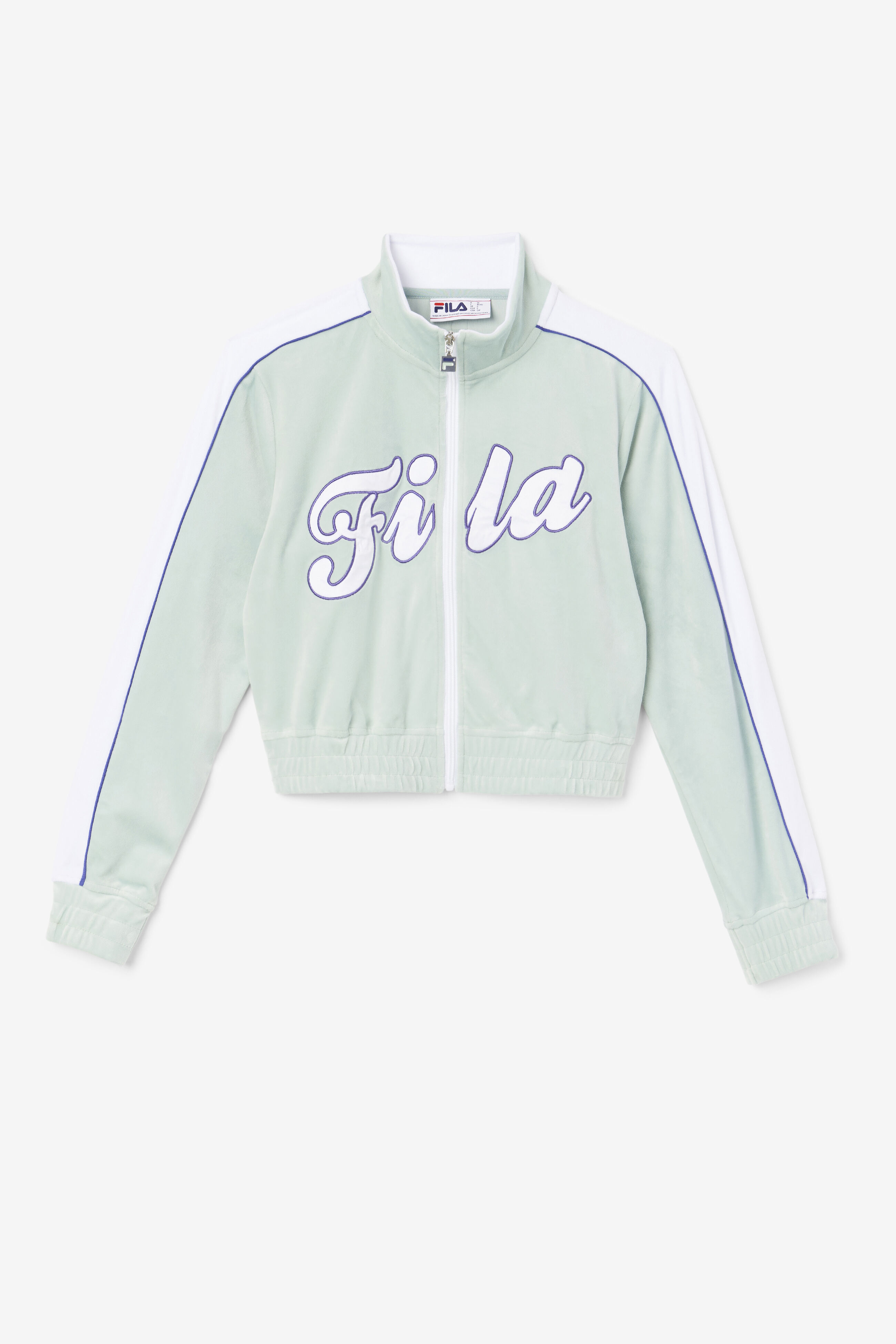 Fila holly cropped cheap ecru fleece shirt