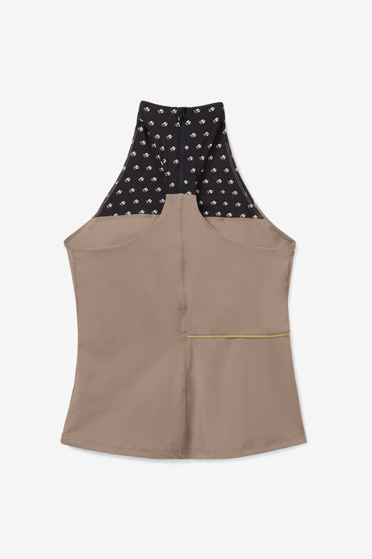 HIGH NECK RACERBACK TANK/STCCO/BLK/WHT/Medium