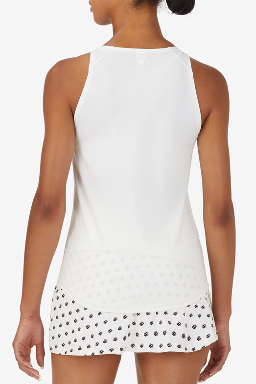 FULL COVERAGE TANK/WHT/BLKP/RATTN/Large