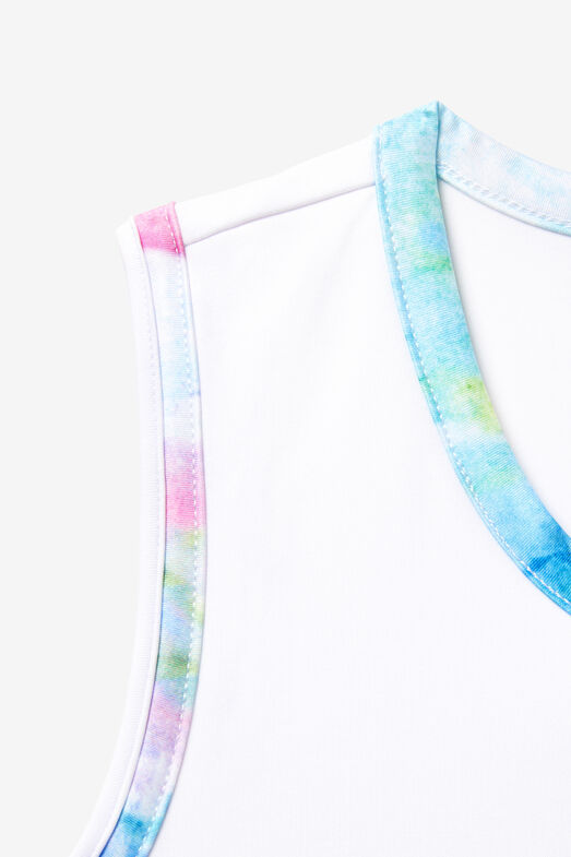 FULL BACK TANK/WHT/TDYE/L