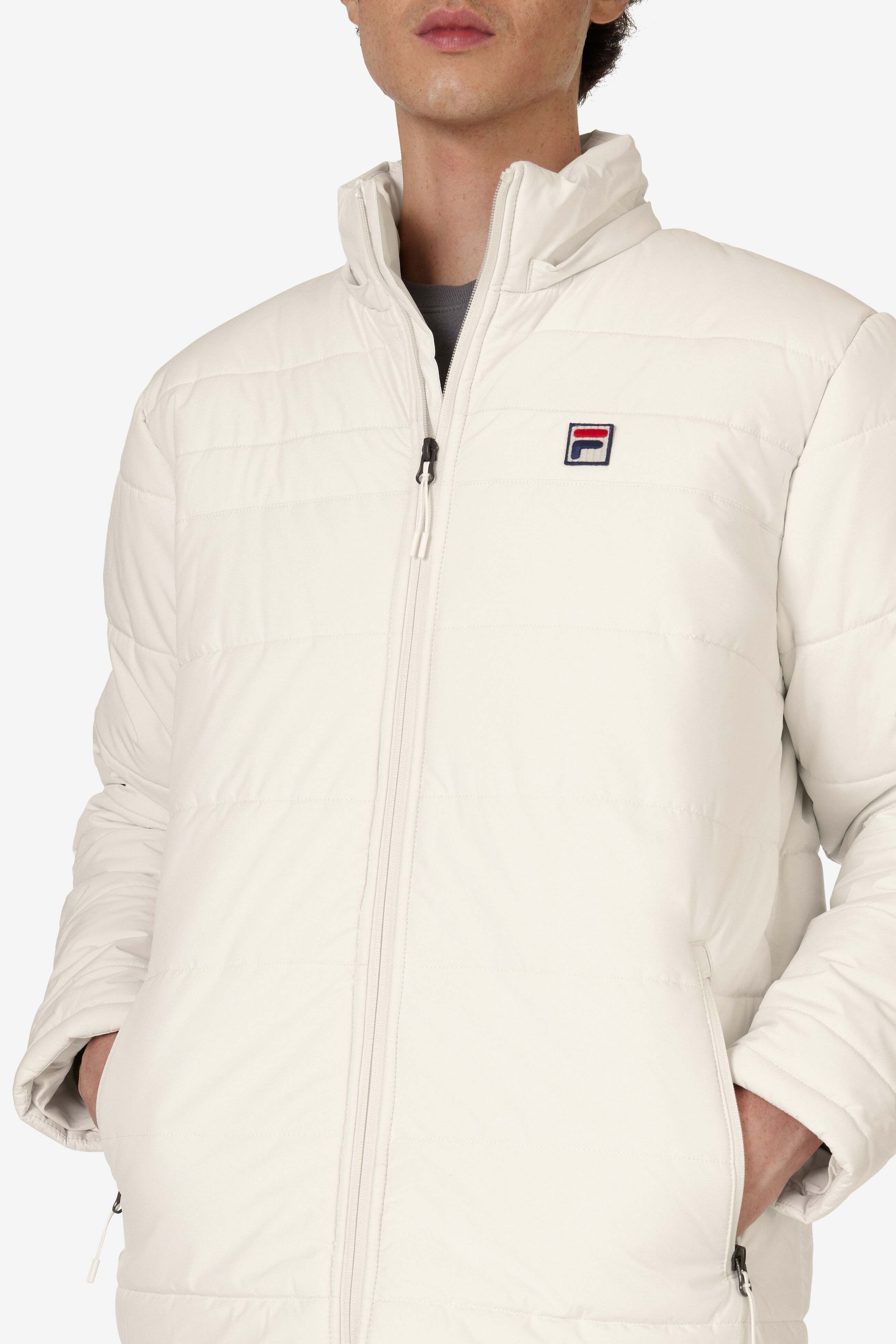 White fila puffer jacket new arrivals