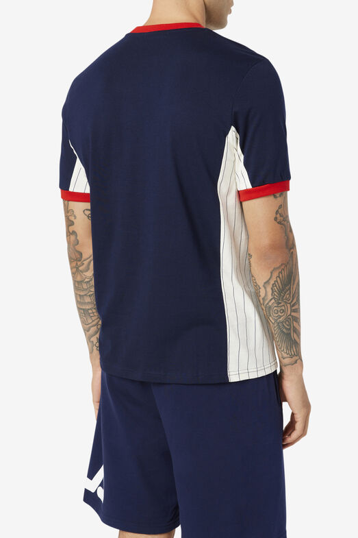 WARNER T-SHIRT/PEAC/WHT/CRED/Large