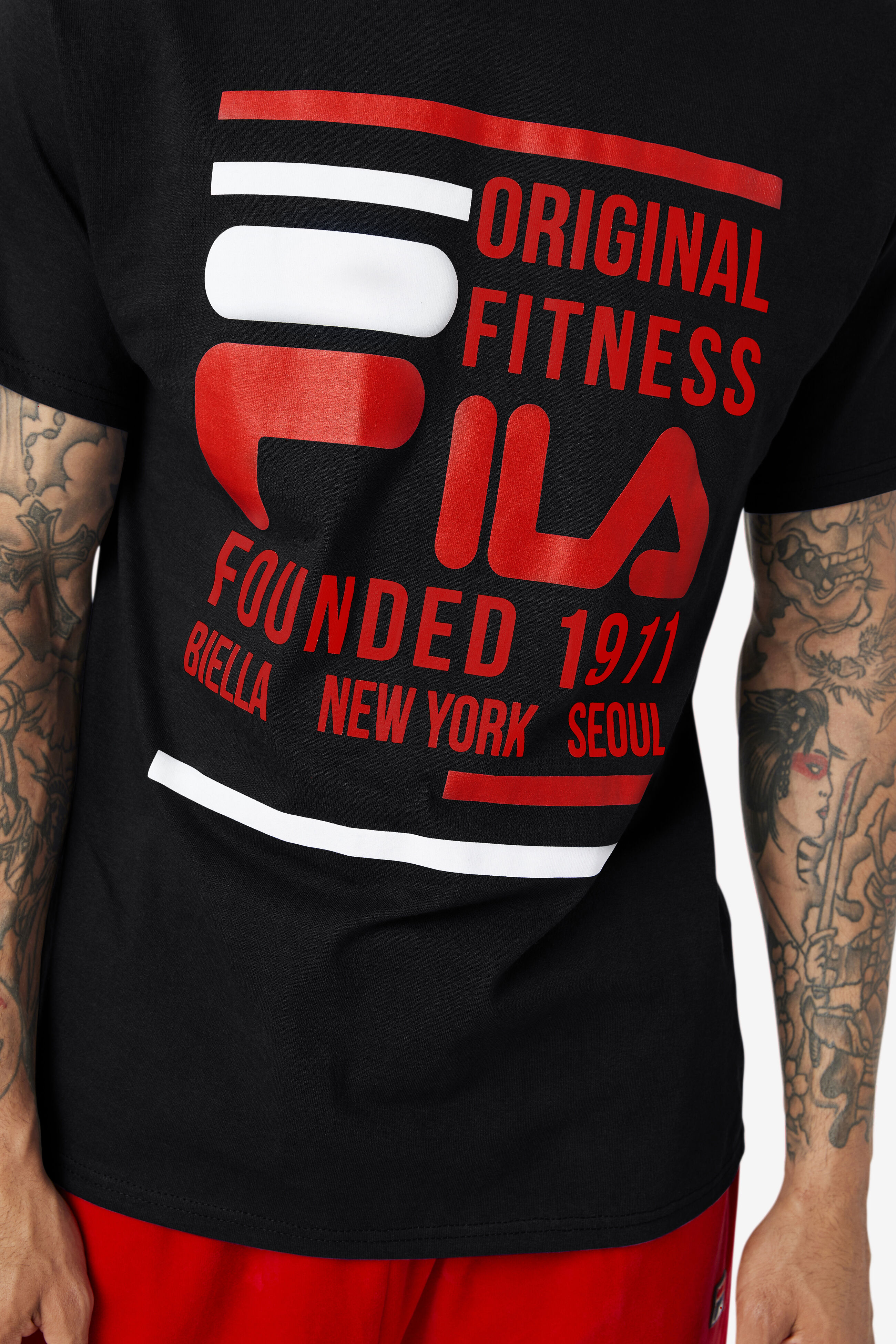 Original Fitness Short Sleeve Cotton Tee Shirt Fila