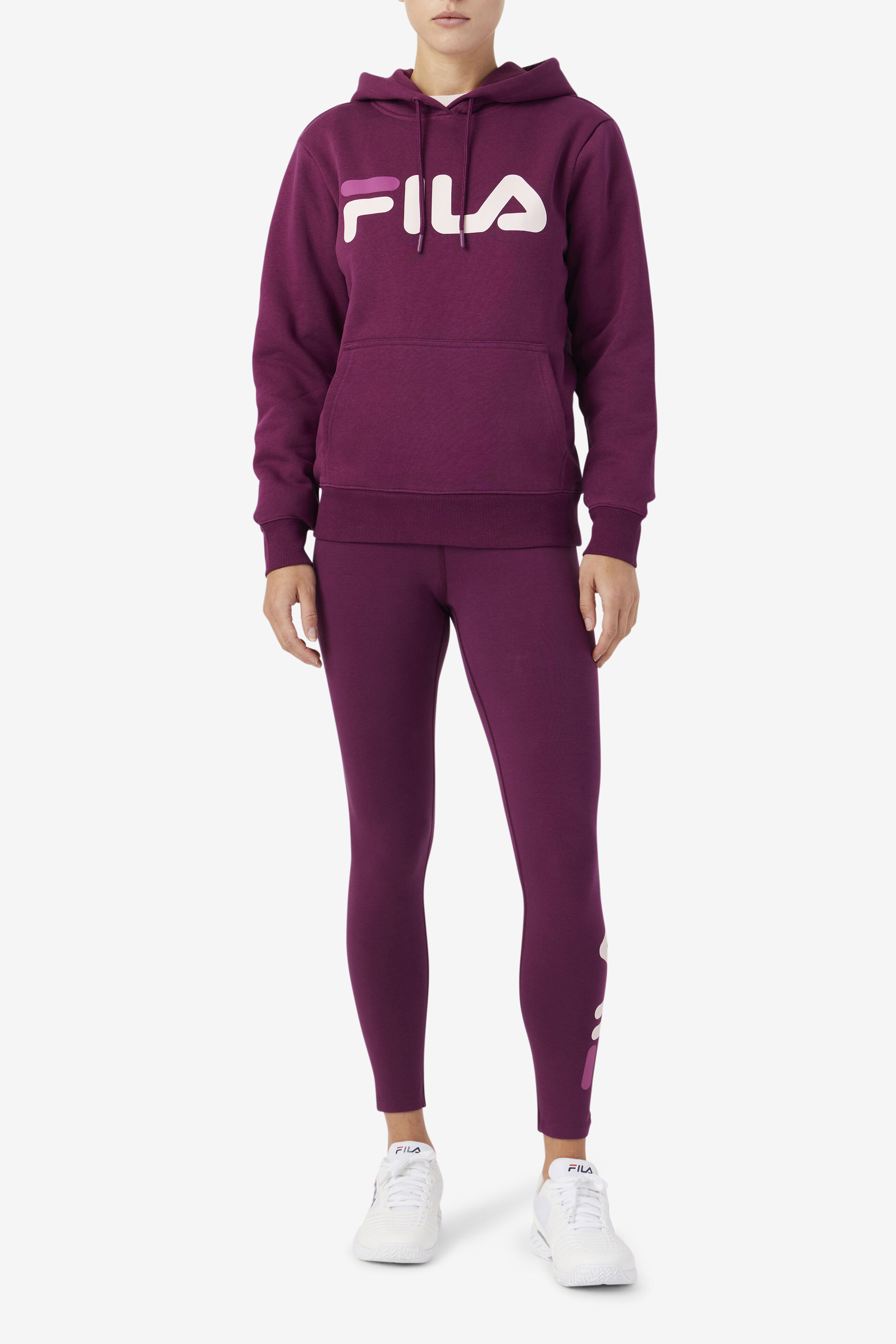 Burgundy cheap fila hoodie