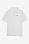 WHITE LINE SHORT SLEEVE ZIP POLO