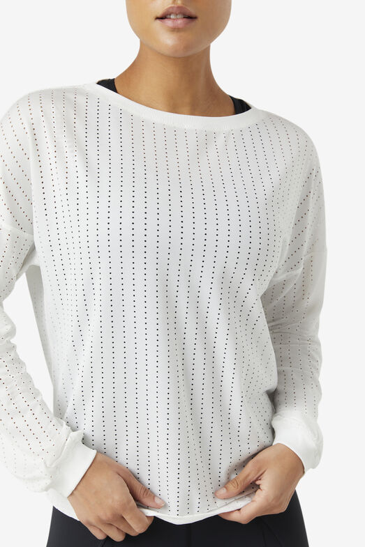 FI-LUX LONG SLEEVE TOP/WHITE/Large