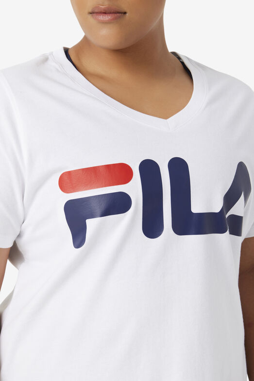 Classic Short Sleeve White Logo Tee | Fila