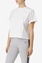 AMYTIS MESH PANEL CROP TEE/WHITE/Extra Small