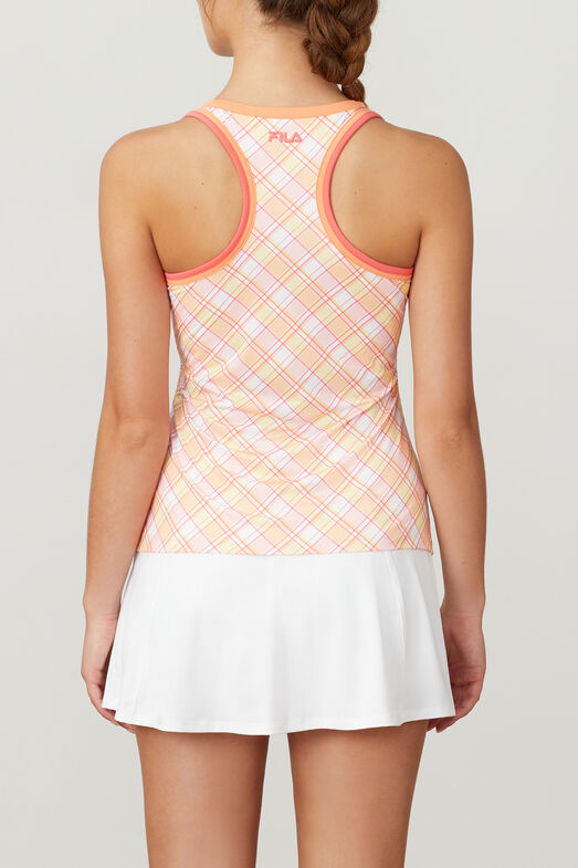 MAD FOR PLAID PRT RACRBCK TANK