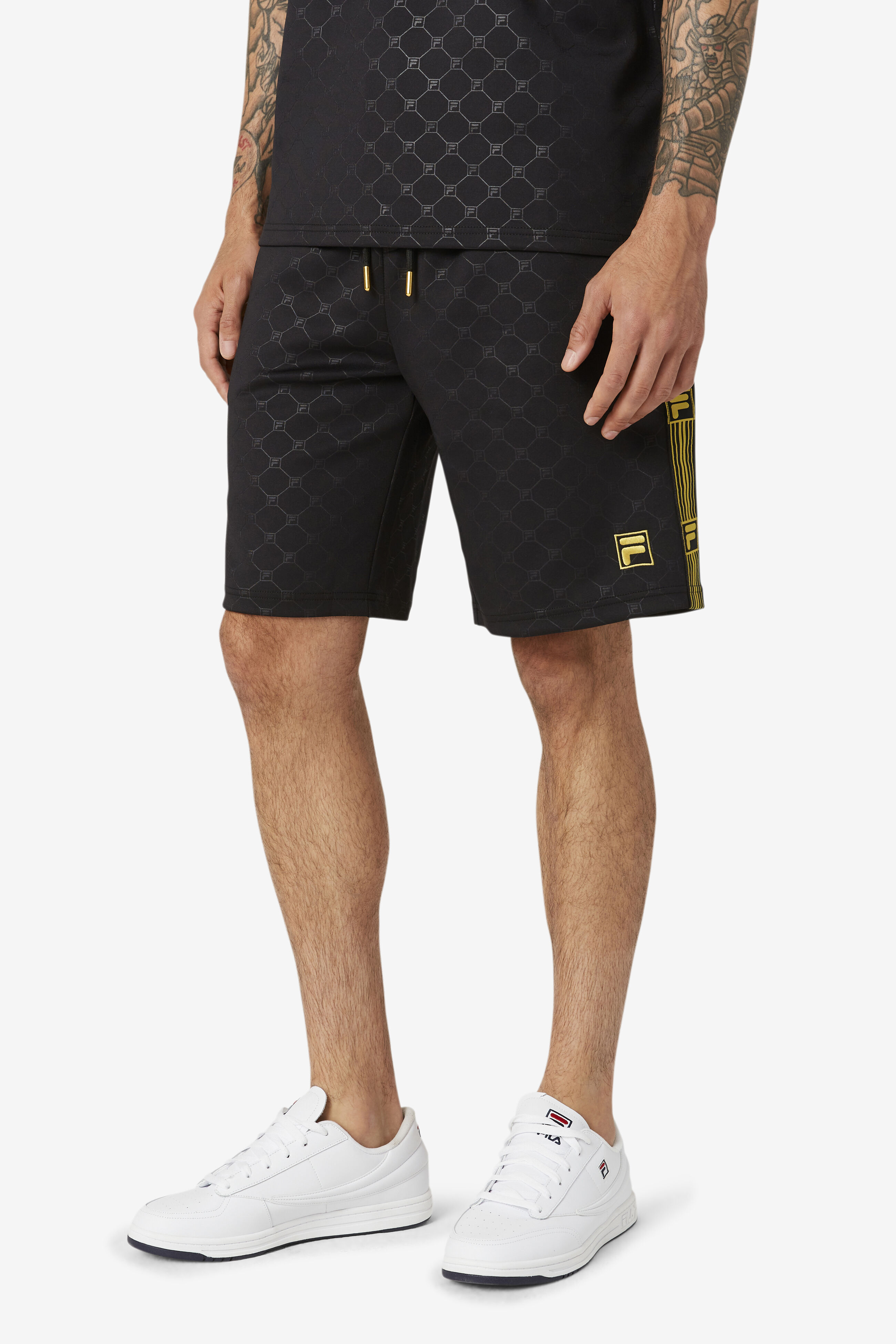 Fila shorts gold best sale