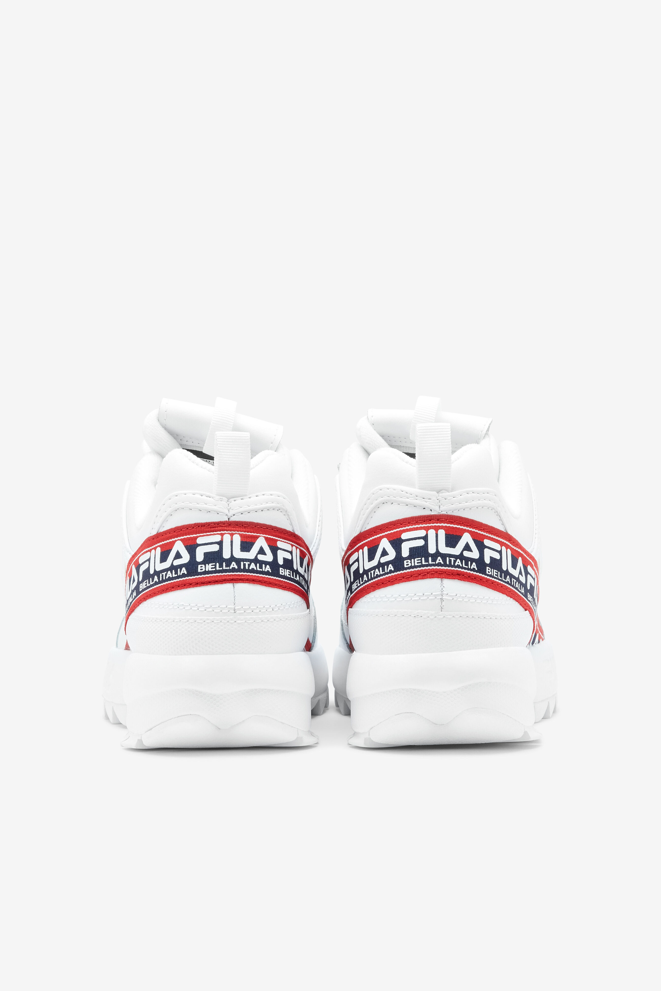 Disruptor 2 Logo Tape Men s Chunky White Sneakers FILA