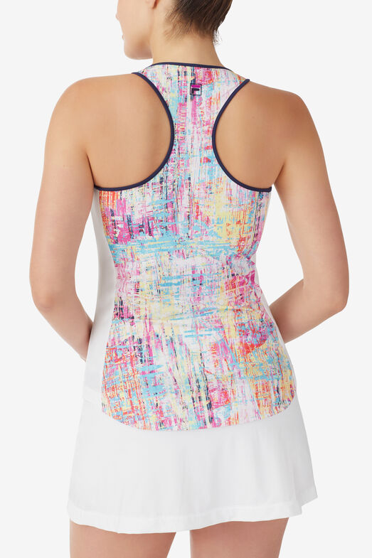 ALLEY PRINTED RACER BACK TANK