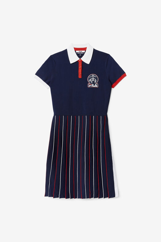 farligt Grundlægger Vanding Brooks Brothers X Fila Rally Navy Blue Sweater Dress | Fila