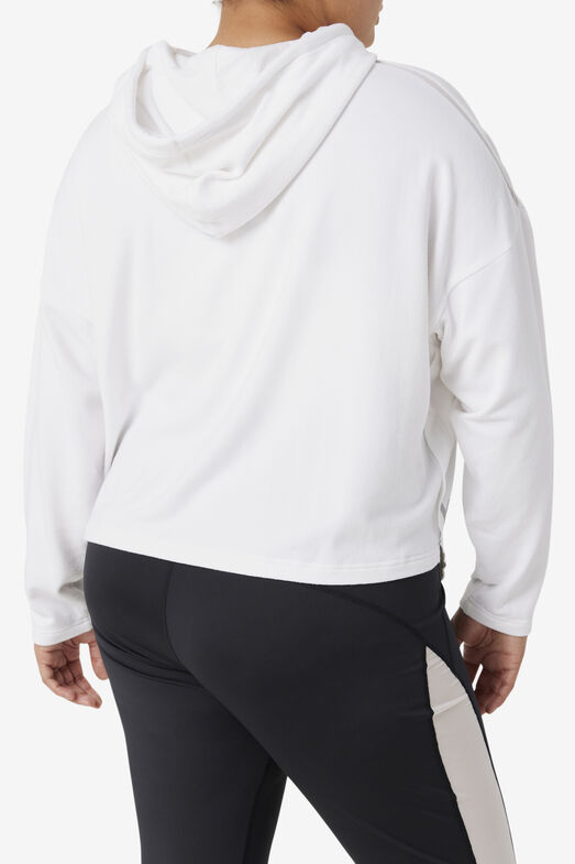 FI-LUX CROPPED HOODIE/WHITE/1XLarge