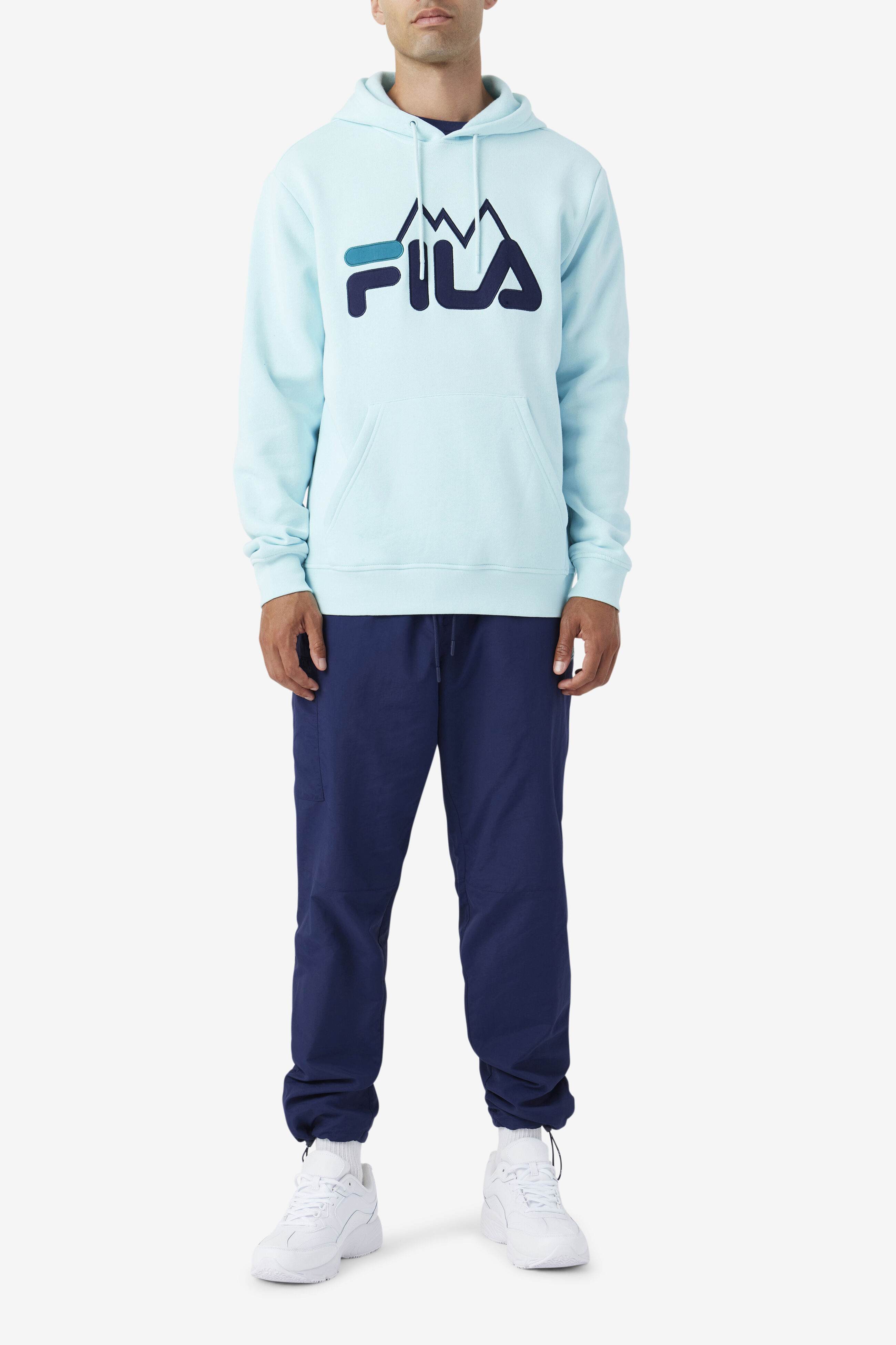 Light blue fila hoodie sales