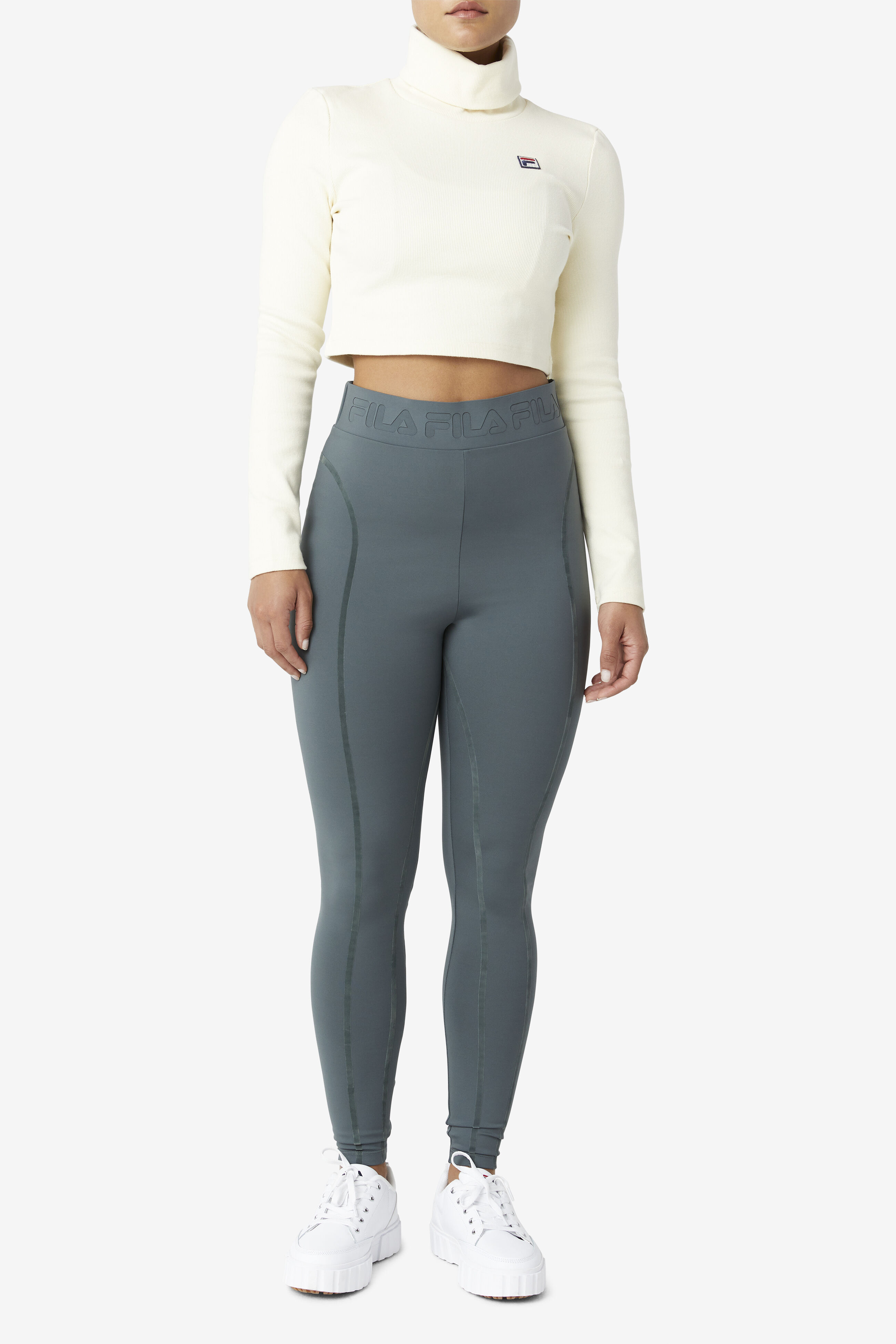 Tapi Cropped Turtleneck Tops T shirts Fila