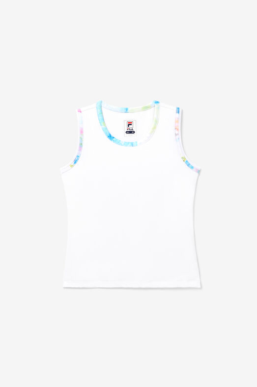 FULL BACK TANK/WHT/TDYE/L