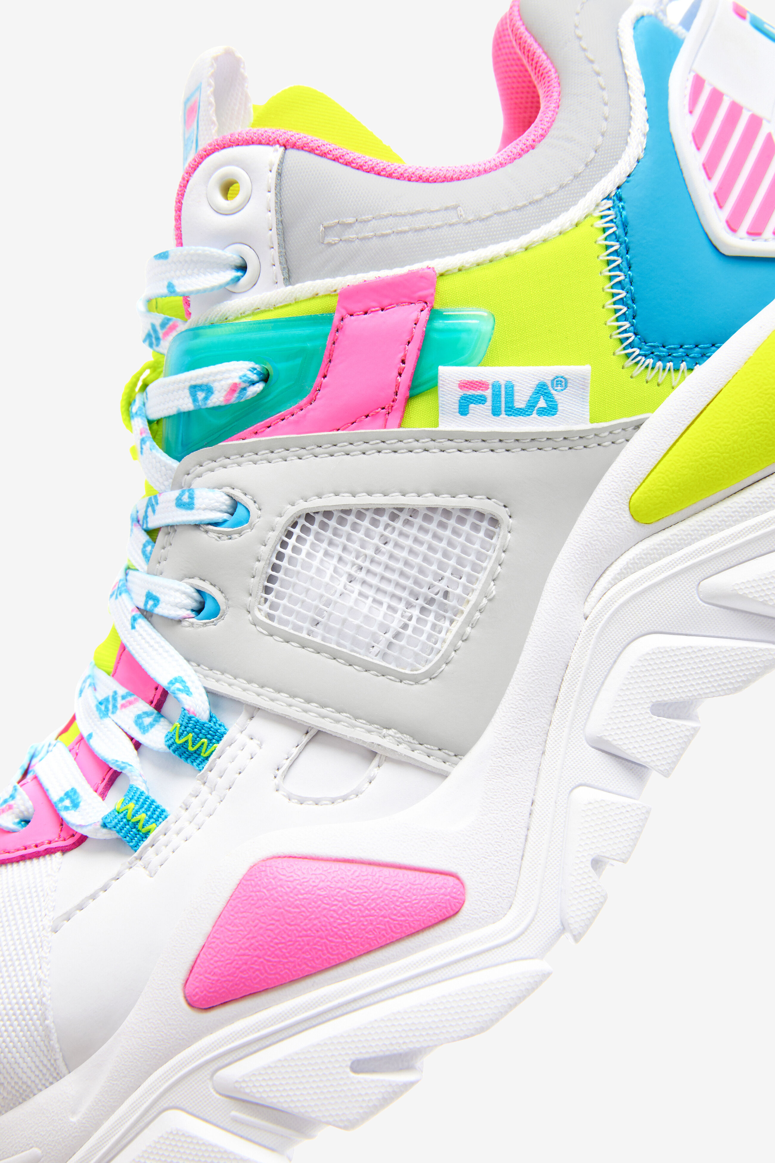Women s Cage Mid Mixed Media Sneakers Lifestyle Fila