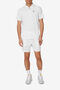 WHITE LINE SHORT SLEEVE ZIP POLO