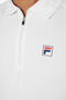 WHITE LINE SHORT SLEEVE ZIP POLO