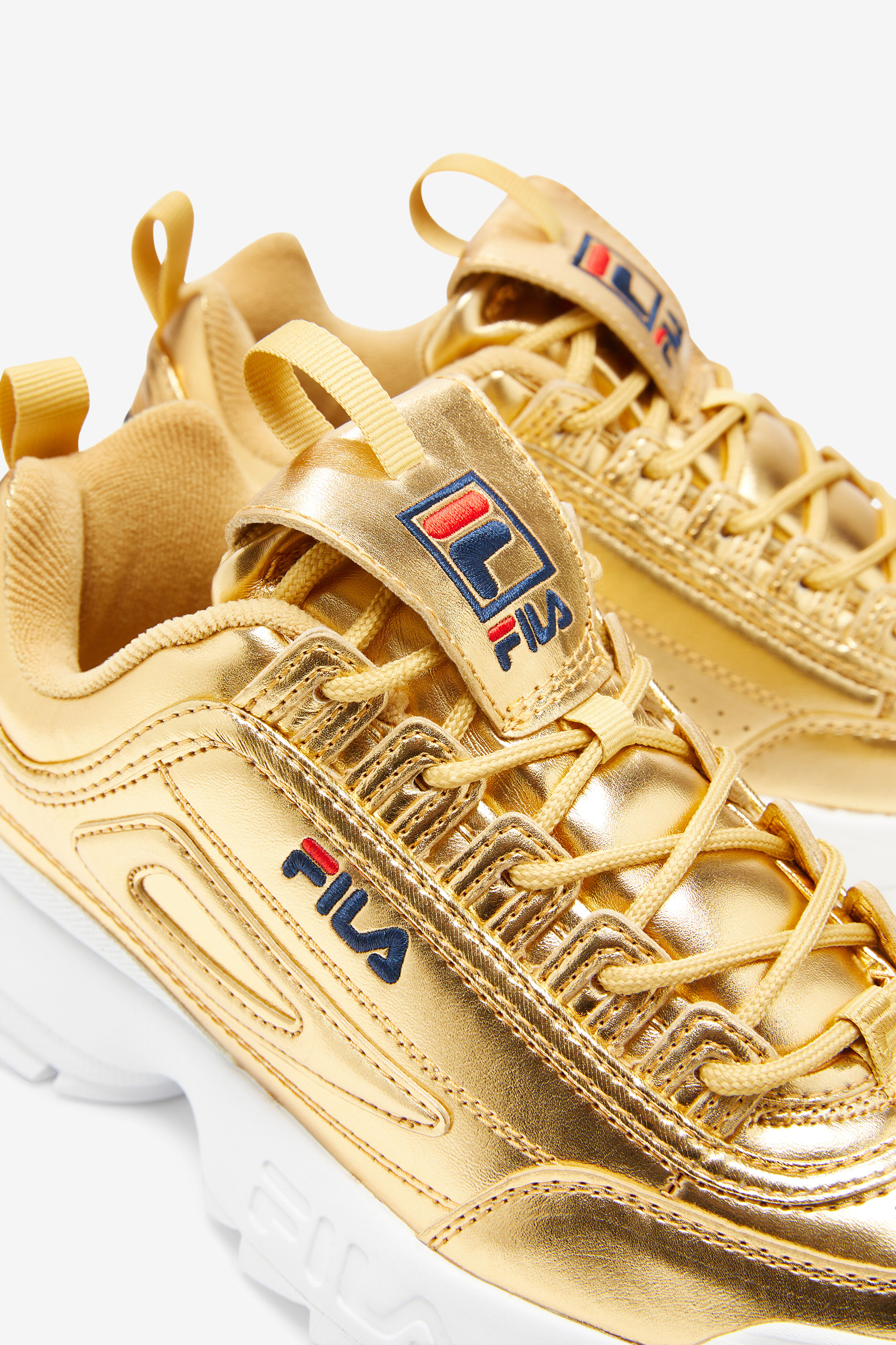 fila disruptor 2 metallic gold