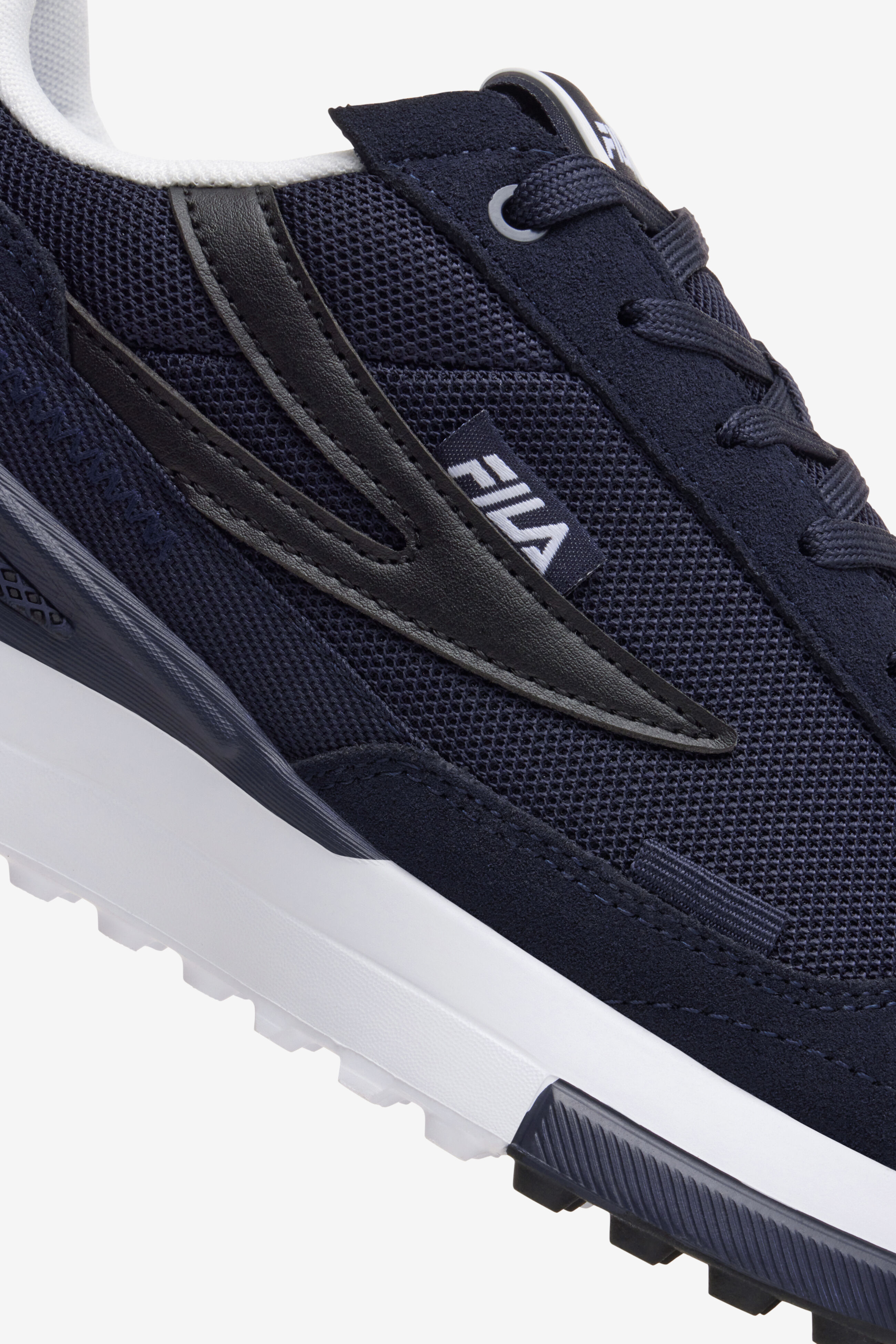 Navy blue fila sneakers shop