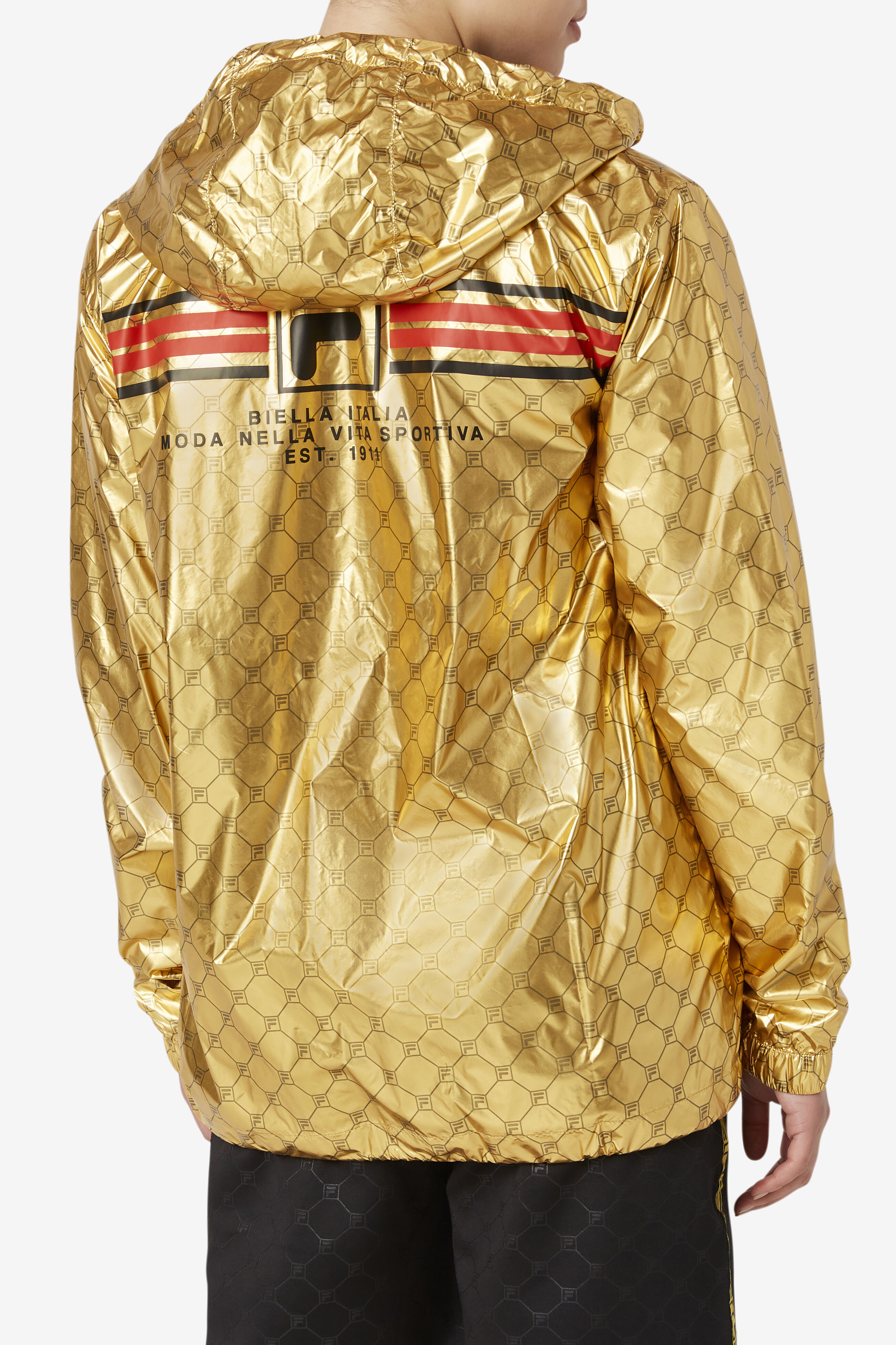 Metallic gold discount fila jacket