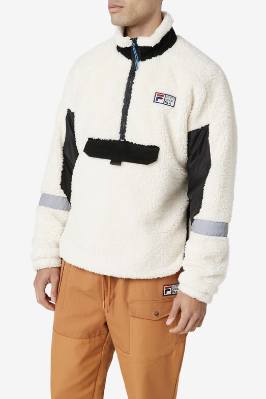 DYNO SHERPA 1/2  ZIP JACKET/WWHT/BLK/Medium