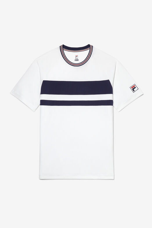 Predecir Pertenecer a fluido Double Stripe Short Sleeve Tennis Shirt | Fila