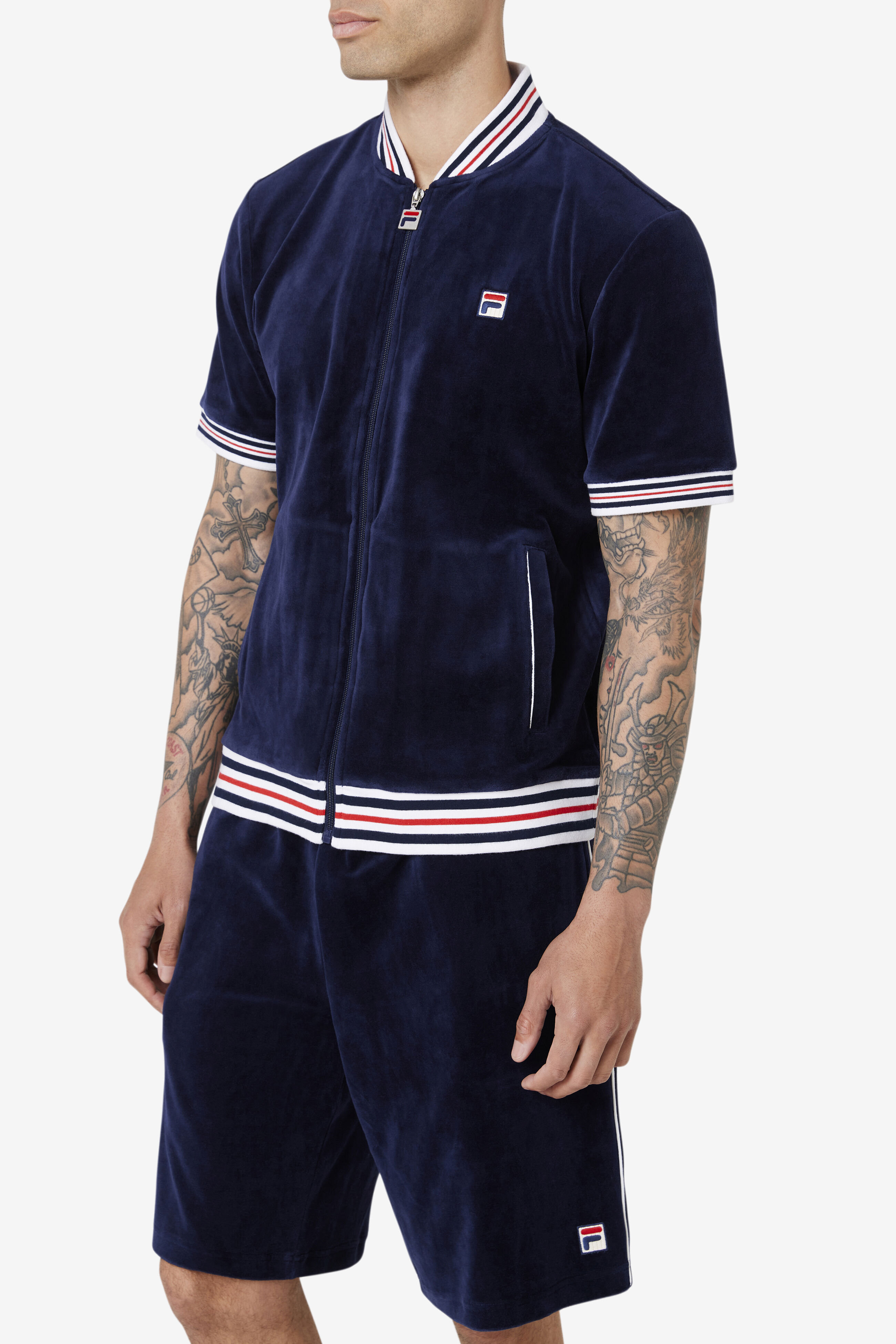 Fila velour sales short set