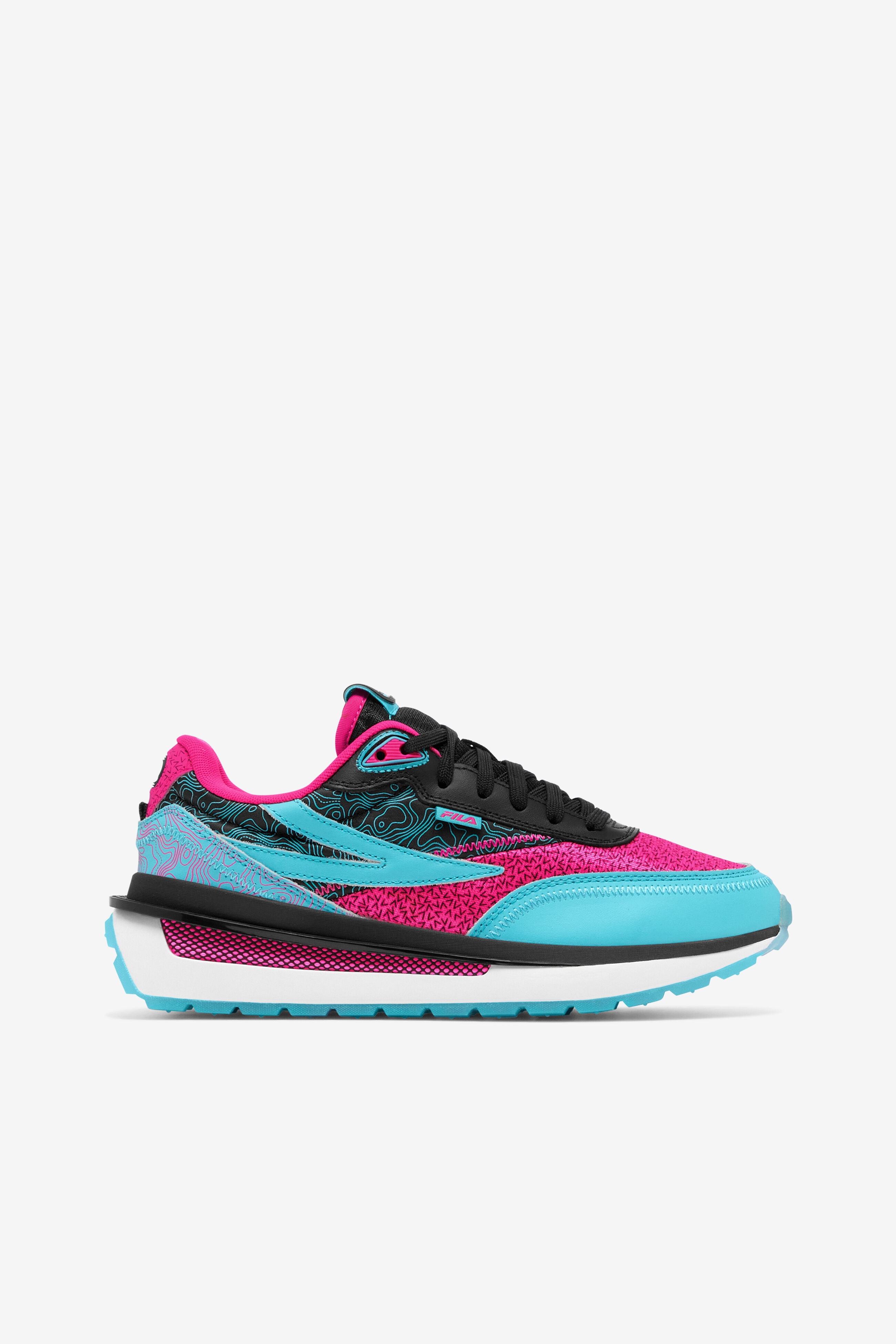 Renno Women s Pink and Blue Sneakers FILA