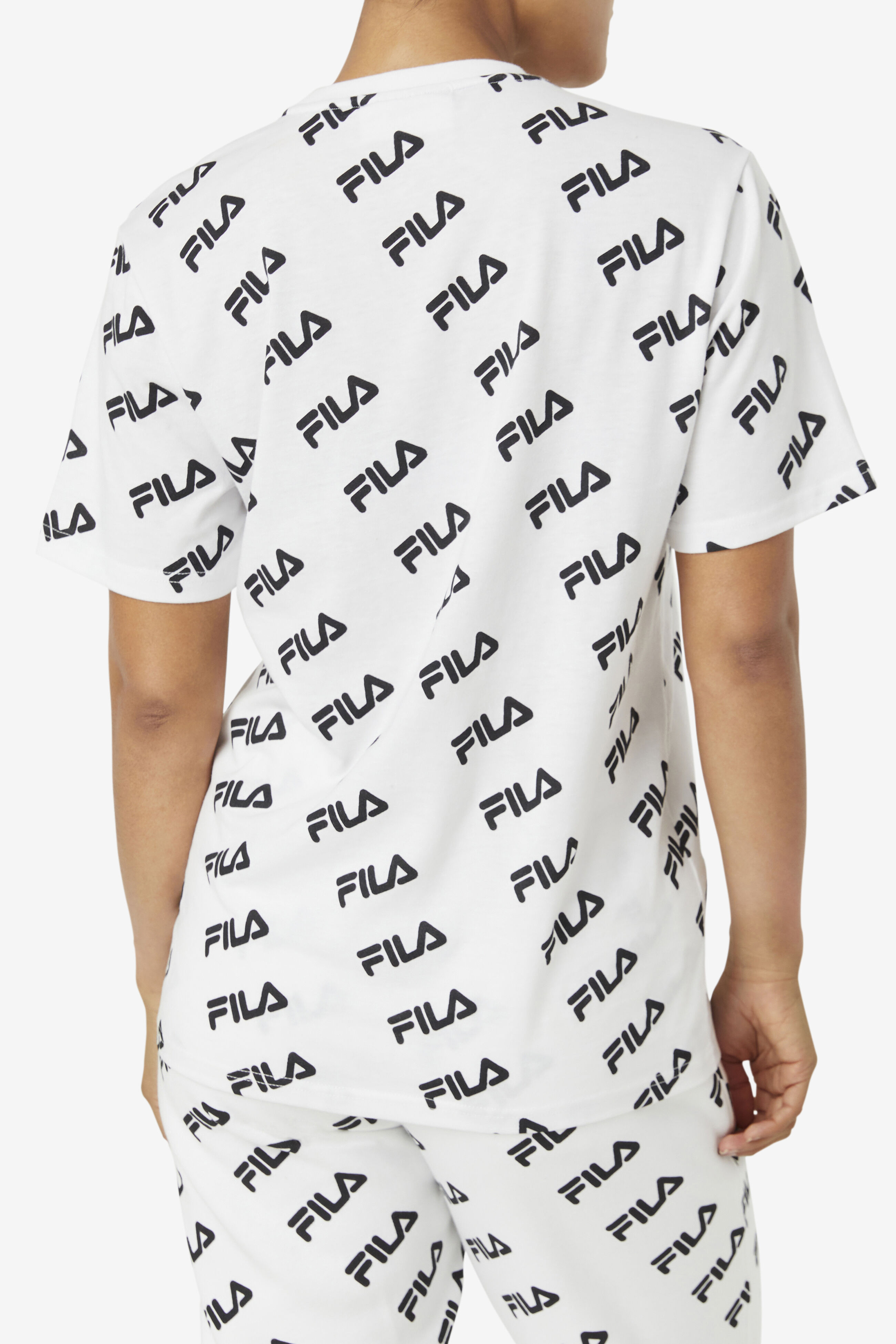 Diagonal Logo Short Sleeve T Shirt Fila