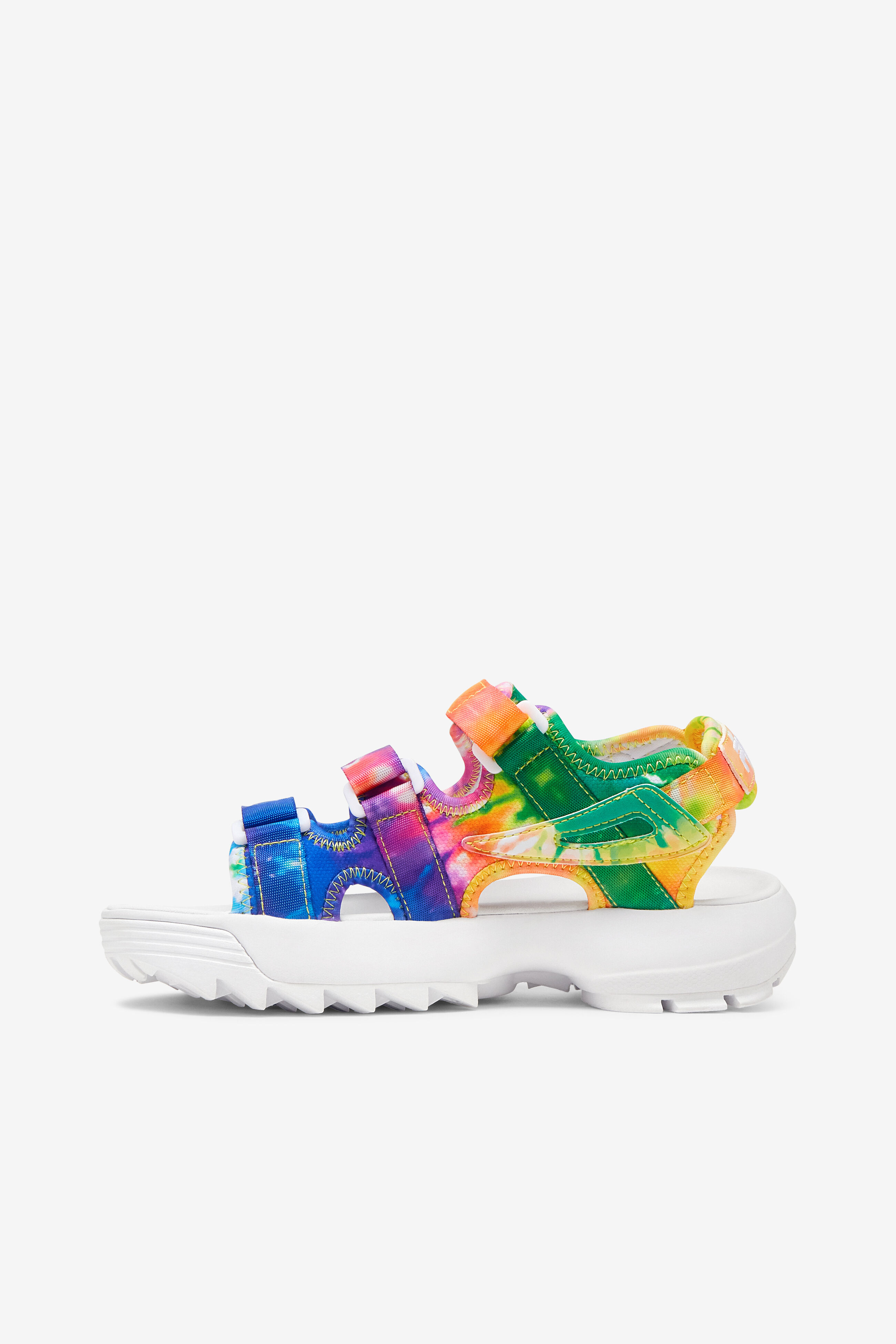 Fila disruptor sales sandals tie dye