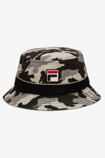 CAMO BUCKET HAT WITH F BOX