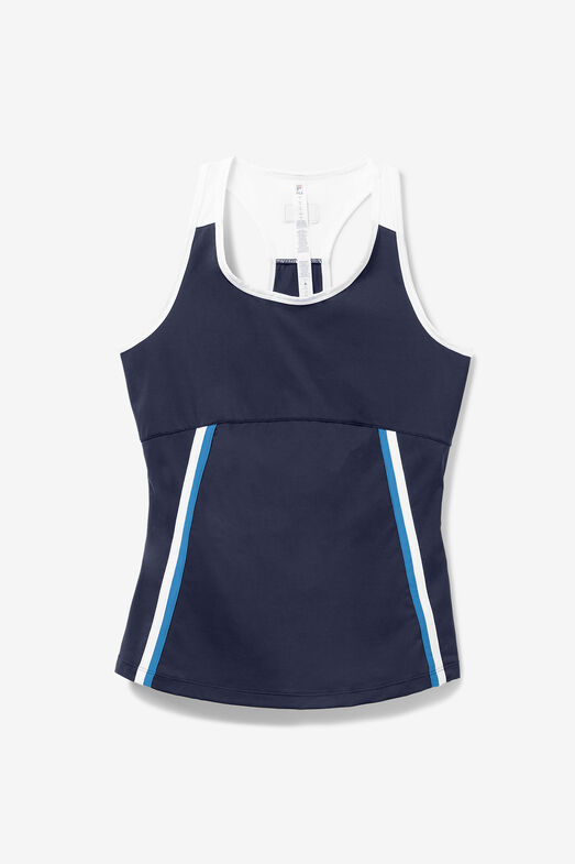 110 YEAR RACERBACK TANK/NAVY/WHT/MARN/Large