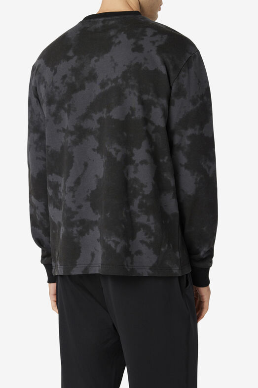 MYRON TIE DYE CREW/BLACK/Large