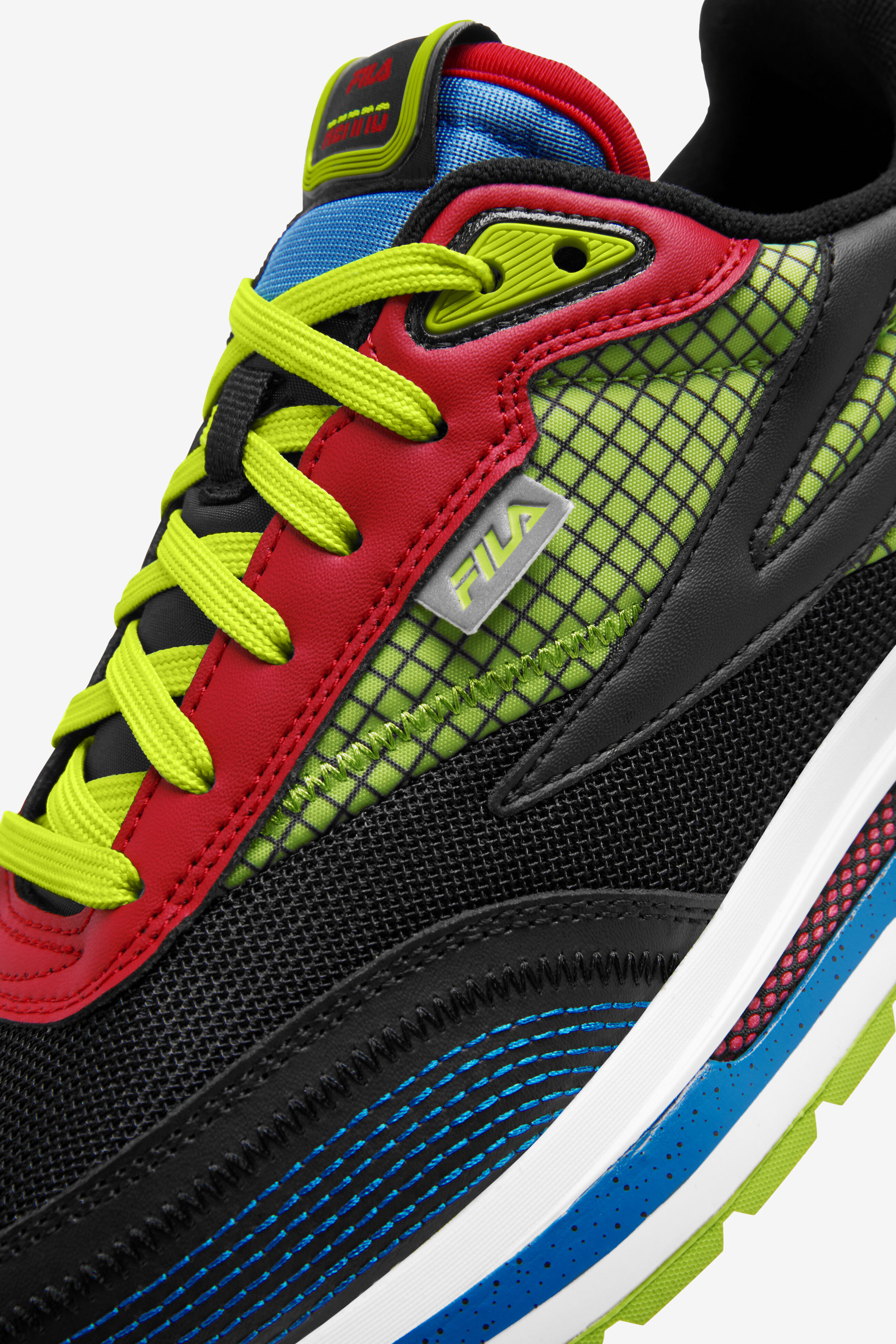 Red blue yellow filas on sale