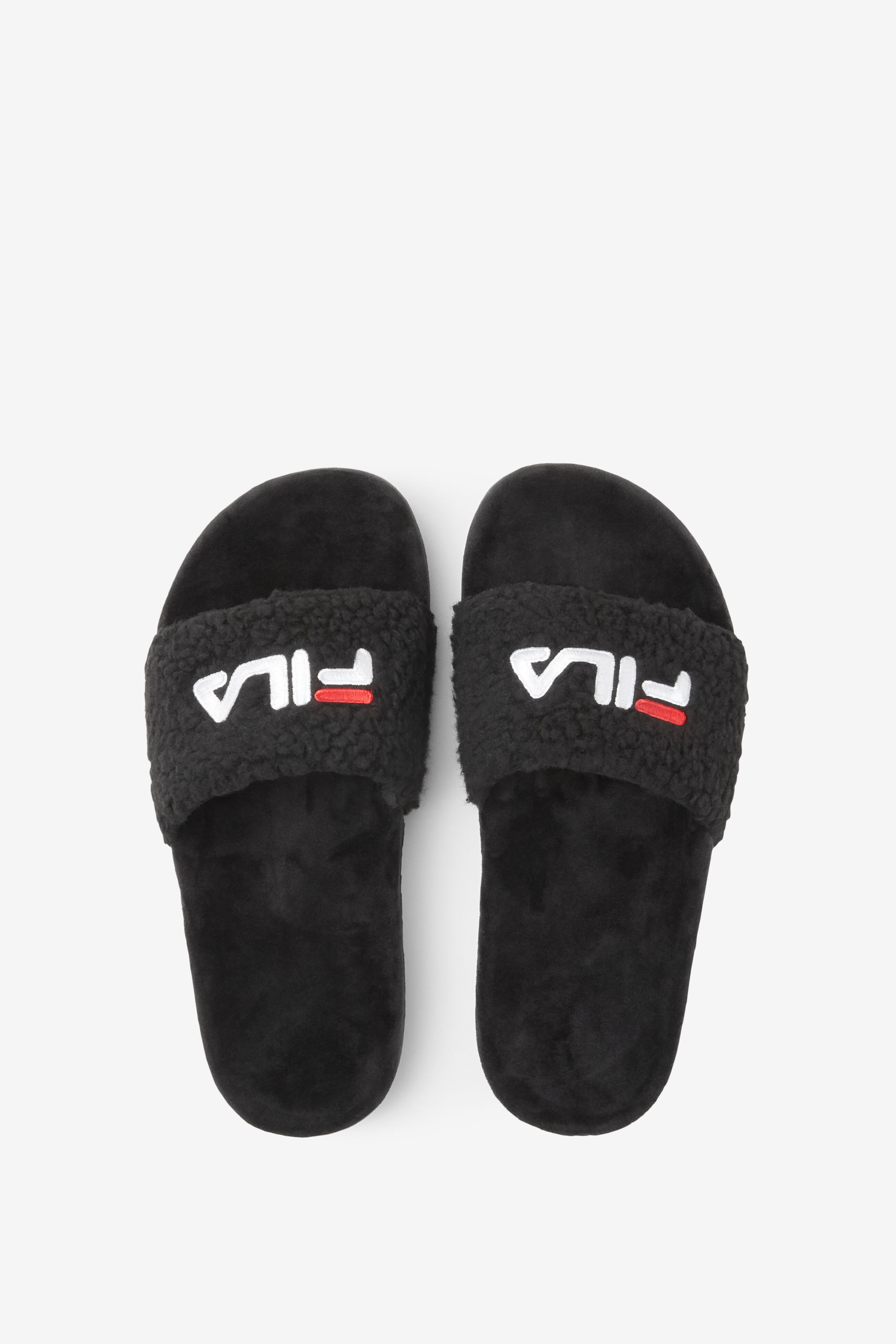 Fluffy shop fila slides