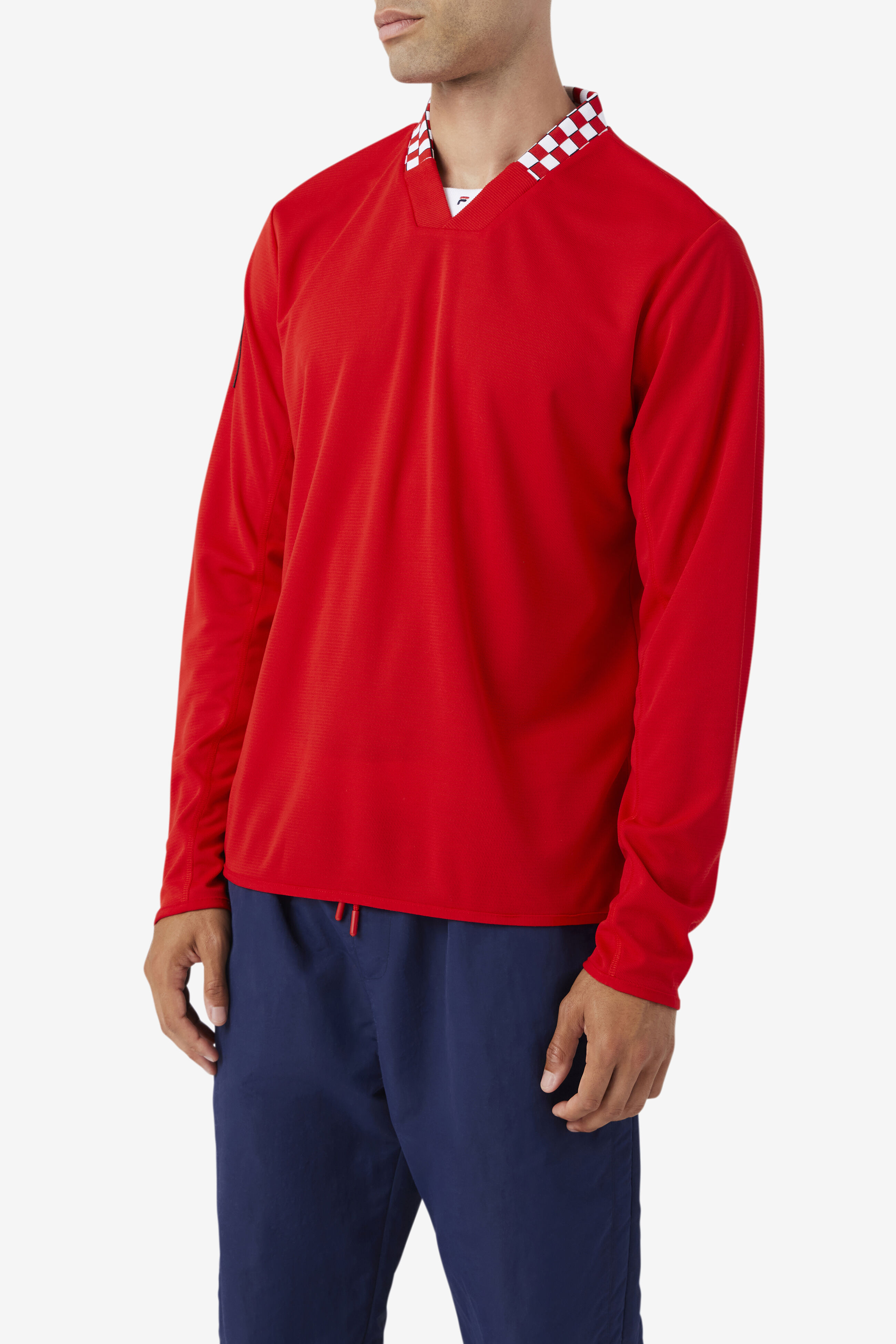 Red fila long sleeve outlet shirt