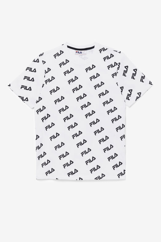 Black Slanted Logo Print T-Shirt