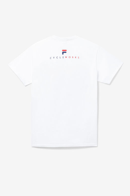 CYCLE WORKS TEE/WHITE/Extra large